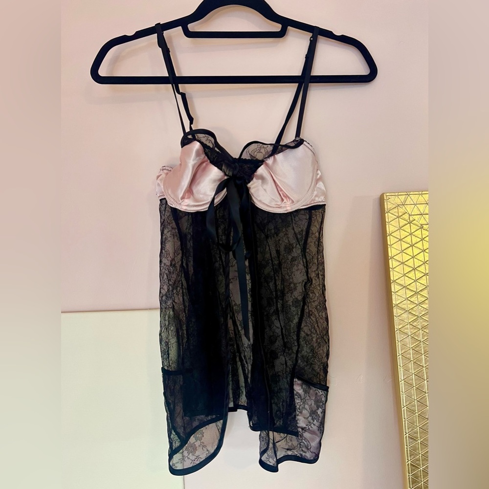 Victoria Secret Lingerie Tie Front Lace Bra/ Dress